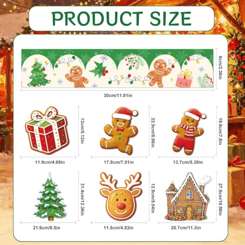 Christmas Gingerbread Lane Bulletin Board Classroom Decorations - color: Christmas Gingerbread Lane