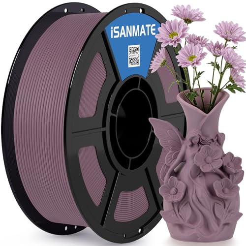 iSANMATE Matte PLA Filament 1.75mm Dusty Lavender PLA 30-300mm/s 1KG Bambu - color: Dusty Lavender
