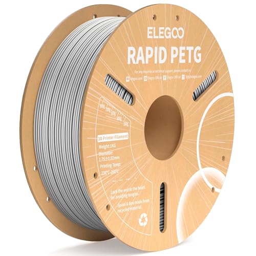 ELEGOO Rapid PETG 3D Printer Filament 1.75mm Gray 1KG - color: 1kg Gray