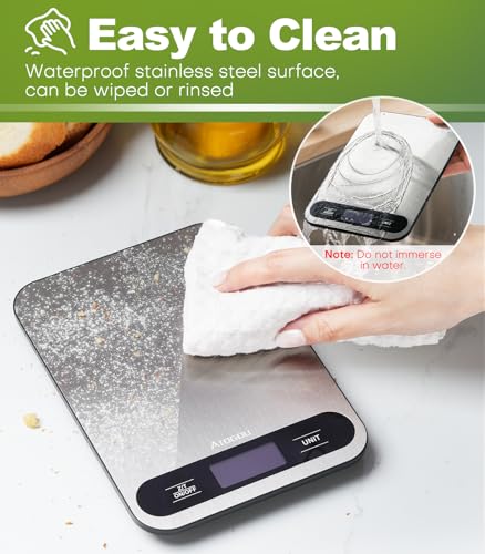 Atogou Food Scale -33lb Digital Kitchen Scale for Food Ounces Grams