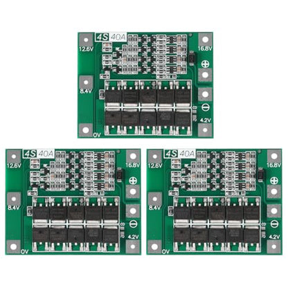 Gebildet 3pcs Enhanced 4S 40A 16.8V 18650 Lithium Battery Protection Board PCB BMS Charger Protection Circuit Balance Charging Module - style: 4S Charger PCB