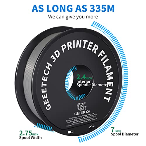 Geeetech Silver PLA Filament 1.75mm 1kg - color: 1kg Pla New Silver