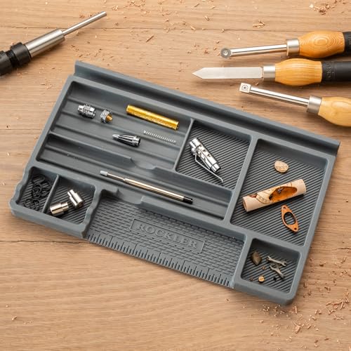 Catch-All Silicone Tray for Projects – Flexible & Organized Portable Tool Organizer w/Glue-Shedding Surface – Easy-to-Clean Spacious Tool Tray - Small Parts Organizer for Sorting Screws & Hardware