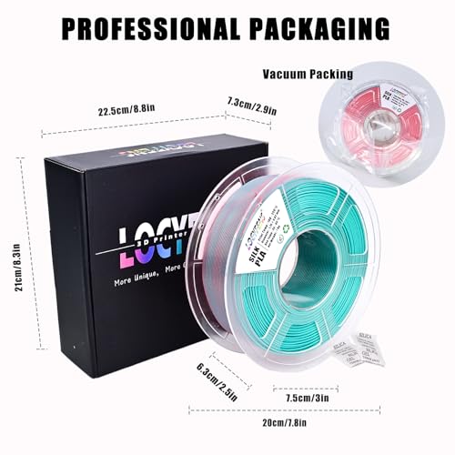 PLA Filament 1.75mm, Silk PLA 3D Printer Filament, Dual Color Filament - Pink and Sky Blue 1.75 PLA Filament- 2 in 1 Coextrusion 3D Filament PLA 1.75 +/- 0.02mm, Fit to AMS, 1kg/Spool - color: Dual-color Sky Blue & Pink