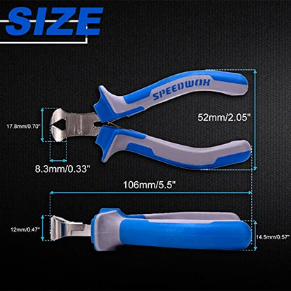 SPEEDWOX 4 Inches End Nippers Precision End Cutters Pliers Nail Pulling - style: 4" End Cutting Plier