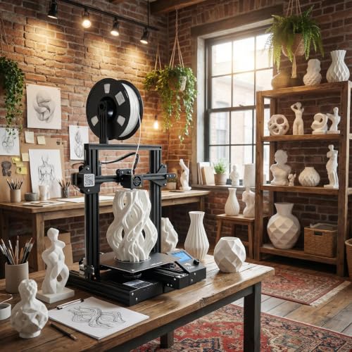 Matte PLA + 3D Printer Filament,PLA Filament 1.75mm, Neatly Wound 3D Printing Filament 1.75mm, Dimensional Accuracy +/- 0.02 mm, Fit Most FDM 3D Printers, 1kg Spool (2.2lbs), White - color: White