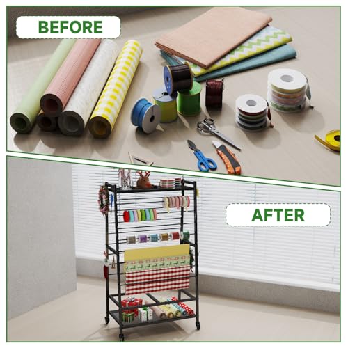 Ribbon Holder-Ribbon Organizer, Double-Sided Ribbon Holder Organizer Rack