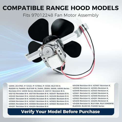 Romalon 97012248 Range Hood Fan Motor Replacement Kit