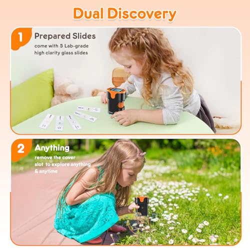 Kids Digital Microscope STEM Toy: Complete Science Gift Kit for Ages 4-12