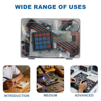 294pcs Electronics Breadboard Kit with Power Supply for Raspberry Pi