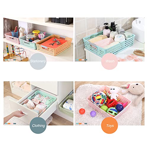 Turn in Trays Classroom, 4Pcs Paper Trays for Classroom, Book Baskets for Library, Drawers, Office, Home
