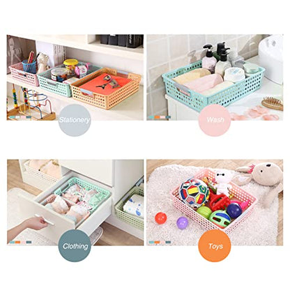 Turn in Trays Classroom, 4Pcs Paper Trays for Classroom, Book Baskets for Library, Drawers, Office, Home