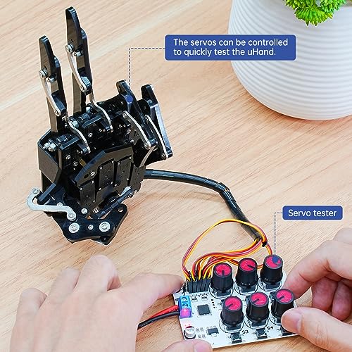 Robot Hand Five Fingers Solely Movement Bionic Robot Mechanical Arm DIY, Left Hand - style: Left Hand