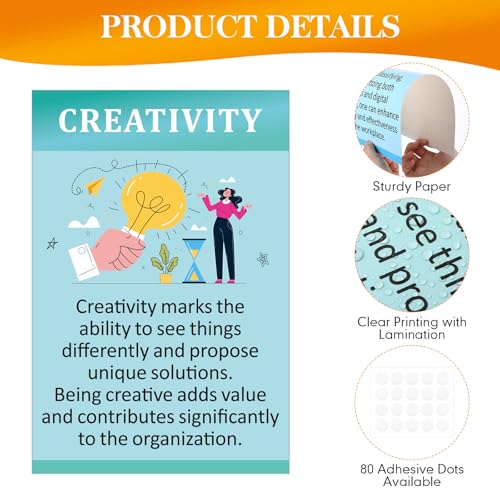Outus 11 Pcs Job Skills Posters High School Classroom Decorations, Novel - style: Novel