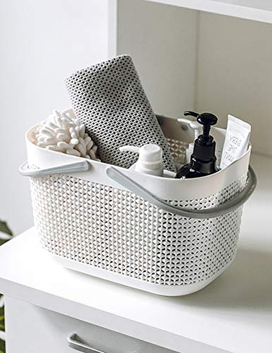 Plastic Portable Shower Caddy Basket, Storage Organizer, White, 3Pack - color: White, size: 3 Pack