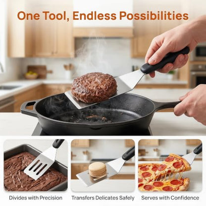 Small Metal Spatula, Stainless Steel Mini Turner for Baking(1)