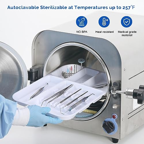 JMU 20 Pcs White Dental Instrument Trays Size B 13.25" x 9.75" - color: White, size: 20