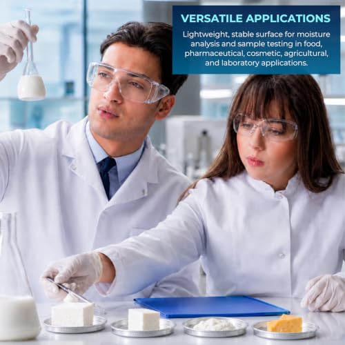 Aluminum Sample Pans for Moisture Analyzer, 90mm Disposable Dish, 50 Pack