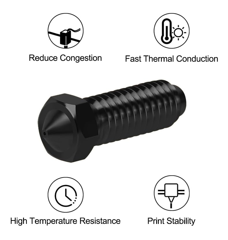 10PCS Hardened Steel Nozzle Kit for Anycubic Kobra 2, Kobra 2 Neo, Kobra 2 Pro, Kobra 2 Plus, Kobra 2 Max 3D Printer (0.4mm Nozzles*10, Cleaning Needles*5, Curved Tweezer*1) - size: Hardened Steel Nozzles * 10, style: Suit for Kobra 2 Series