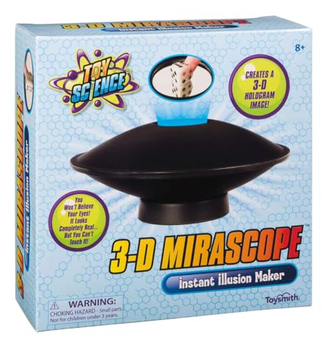 Toysmith 3-D Mirascope Hologram Image Maker STEM Toy, Black, 6 inches