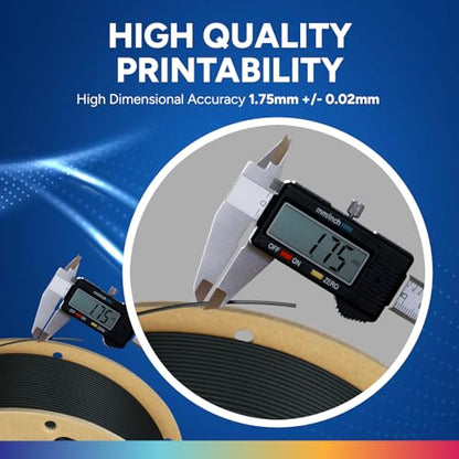 OVERTURE 10KG Bundle PLA Plus (PLA+) 3D Printer Filament 1.75mm - color: 00-black, size: 10KG