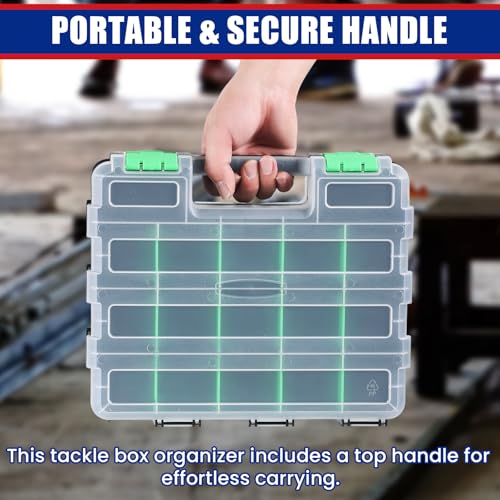 NYXOVA 2 Pcs Small Parts Organizer, Hardware Organizer Box - color: Green