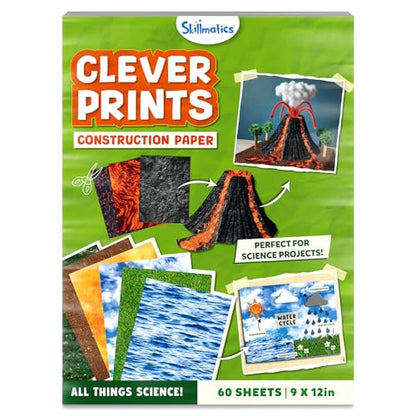 Skillmatics Science Construction Paper for Kids – STEM DIY Craft Activity - color: All Things Science, size: 60 Sheets