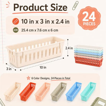 14 pcs Boho Pencil Basket Dispenser for Classroom Pencil Holder for Desk - color: Boho