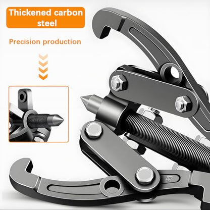 Car 3 Jaw Inner Bearing Puller, 12'' Heavy Duty Pilot Gear Extractor Wheel Bearing Pulling Tool with Reversible Jaws, Internal External Gear Pulley Removal Tool for Motorcycle RV SUV - size: 12 Inch