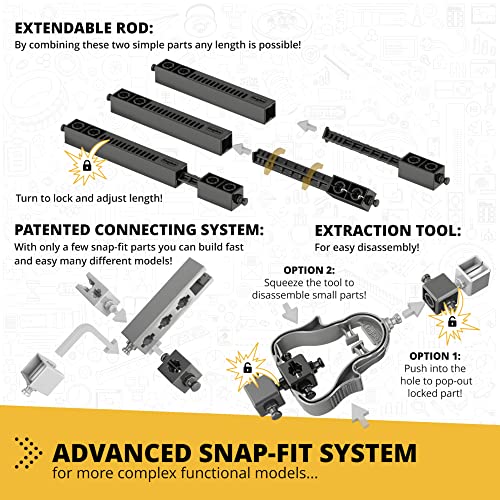Engino STEM Toys, Mechanics: Wheels, Axles & Inclined Planes, Building Toys for Kids 9+, Fun Educational Set, Gifts for Boys & Girls, Kids Engineering Kit (14 Model Options) - style: Wheels, Axles & Inclined Planes