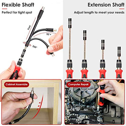 STREBITO Screwdriver Sets 142-Piece Electronics Precision Screwdriver - color: Red