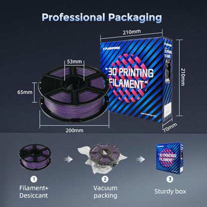 FLASHFORGE Carbon Fiber PETG Filament 1.75mm, Carbon Fiber PETG 3D Printer Filament, 1KG Spool Dimensional Accuracy +/- 0.02mm, Lightweight & Heat-Resistant & Moisture Free (Iris Purple) - color: Purple, size: PETG CF