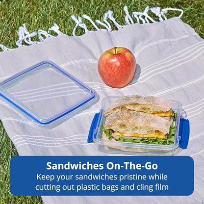 Rubbermaid Pack & Go 450 mL Sandwich Container, 3-Pack, Meal Prep Containers with Secure Seal Lids - size: 450mL (3-Pack)