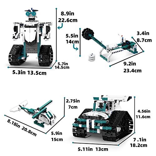 12 in 1 Robot Building Set with RC & APP for Boys Kids Age 8-14 - color: 12in1 Robot