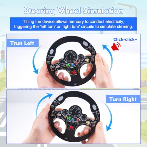 MIOYOOW DIY Car Steering Wheel Soldering Practice Kit with Sound & Lights