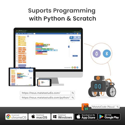 Nous AI Robot for Kids 12+, Scratch & Python Coding STEM Kit