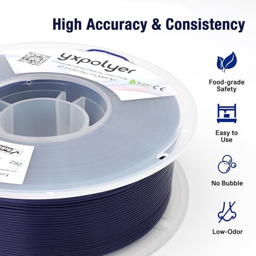 YXPOLYER PLA Plus Filament Food-Grade 1.75mm 1kg Indigo Blue - color: Indigo Blue
