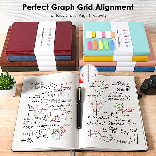 Graph Paper Notebook A4, 312 Numbered Pages Squared Grid Journal 8.5" x 11" - color: Black, size: A4