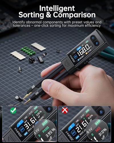 FNIRSI LCR-ST2 100kHz LCR Meter Tweezer SMD & Through-Hole Component Tester - style: LCR-ST2 + Kelvin Clip