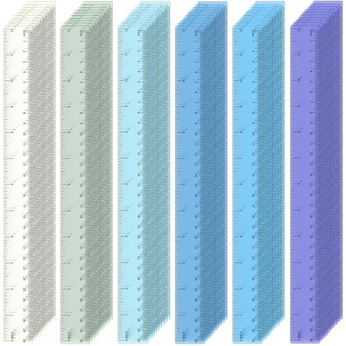 60 Pcs 12 Inch Bulk Plastic Clear Rulers, School Supplies, Ocean - color: Ocean