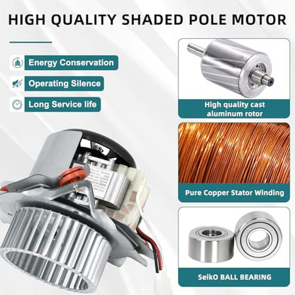 Criditpid HC21ZE126A J238-112-11203 Furnace Draft Inducer Motor Kit for Carrier Bryant Payne Furnace. - size: HC21ZE126A