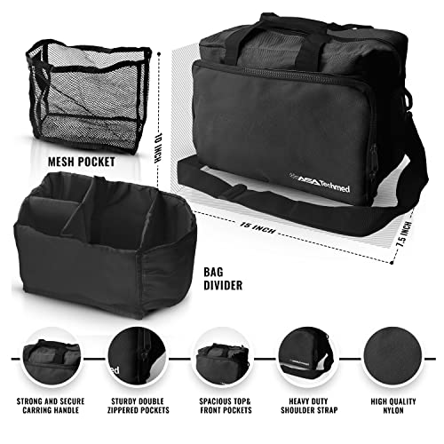 ASA TECHMED Physical Therapy Home Health Aide Comprehensive Kit - Carrying Bag, Blood Pressure Cuff, Stethoscope, Gait Belt - Black - color: Black Kit