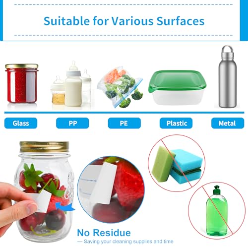 NATURALABEL 300 Removable Freezer Labels with Dispenser, 1" x 3" (Blue) - color: Preprinted-blue