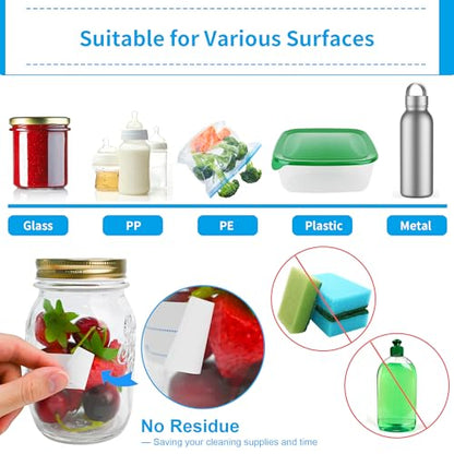 NATURALABEL 300 Removable Freezer Labels with Dispenser, 1" x 3" (Blue) - color: Preprinted-blue