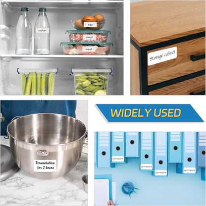 1000 Removable Freezer Labels, 1" X 2" Waterproof Food Container Stickers