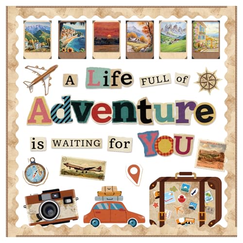 Adventure Bulletin Board Decorations Back to School Classroom Decor - color: Adventure