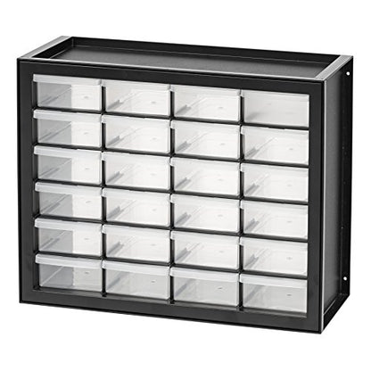 IRIS USA 24-Drawer Plastic Storage Cabinet, Teacher Toolbox, Garage, Black - color: Black, size: 24 Drawer