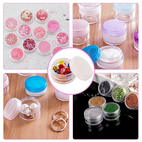 20pcs 3g Empty Plastic Cosmetic Sample Jars for Eye Shadow Nails - color: 20x 3ml White