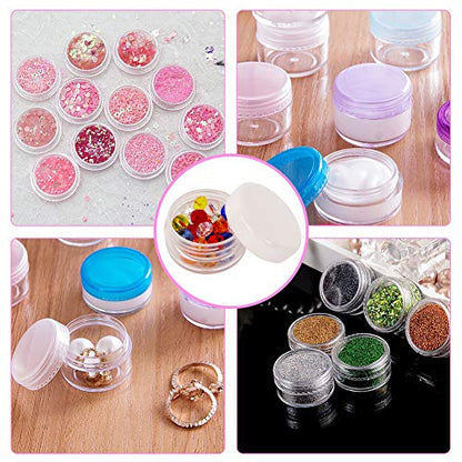 20pcs 3g Empty Plastic Cosmetic Sample Jars for Eye Shadow Nails - color: 20x 3ml White