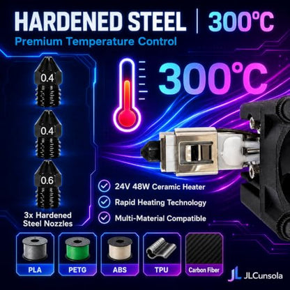 P1P P1S Hotend Complete Kit Fit for Bambu Lab 0.4mm 0.6mm Steel Nozzles